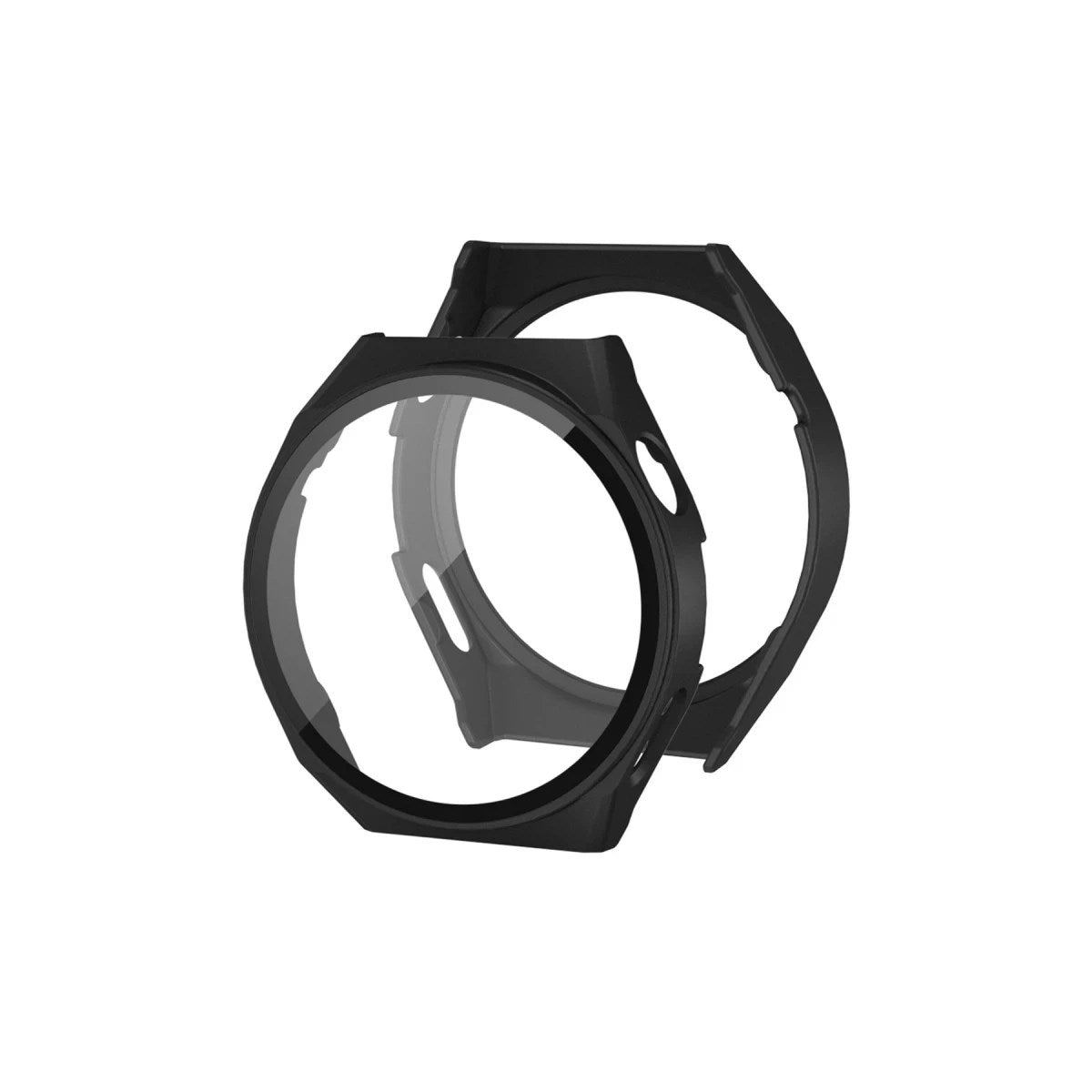 Mey İthalat® Huawei Watch GT2 Pro 46mm Dota Camlı Kasa Ekran Koruyucu - Siyah