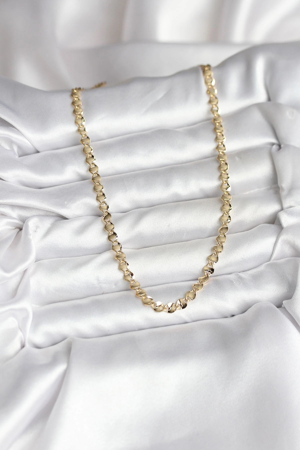 Mey İthalat® 14K Gold Renk Kaplama Zincir Model CM Kadın Kolye