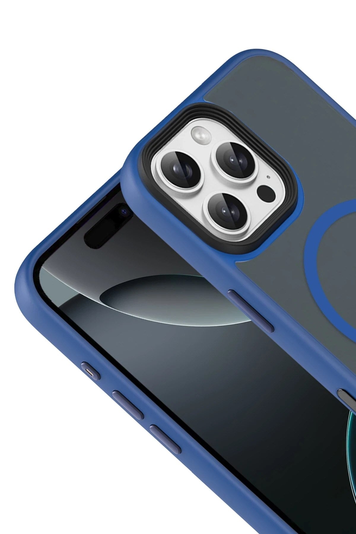 Mey İthalat® iPhone 16 Pro Max Megane Magsafe Kapak - Lacivert