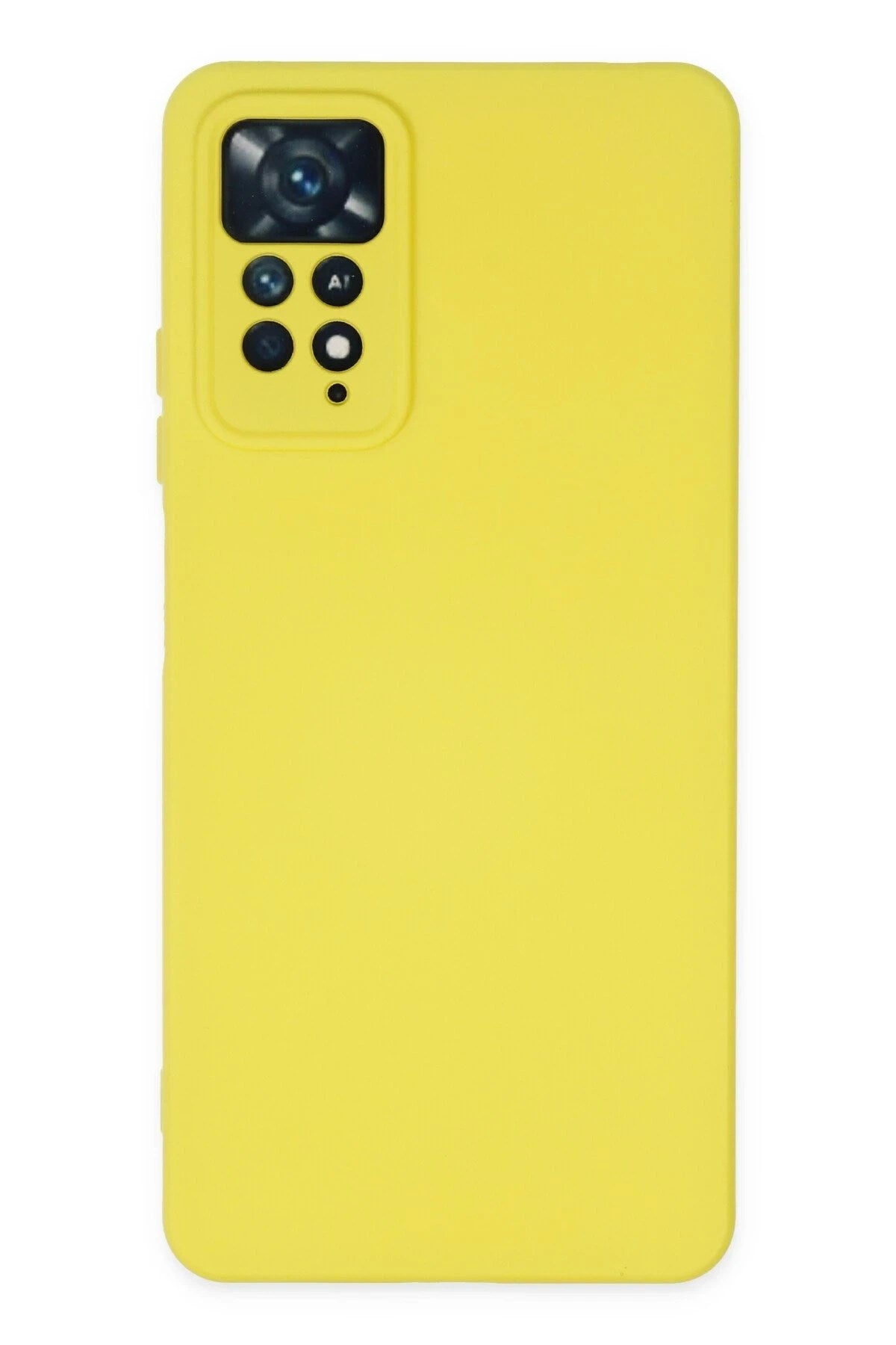 Mey İthalat® Redmi Note 11 Pro Kılıf Nano içi Kadife Silikon - Sarı