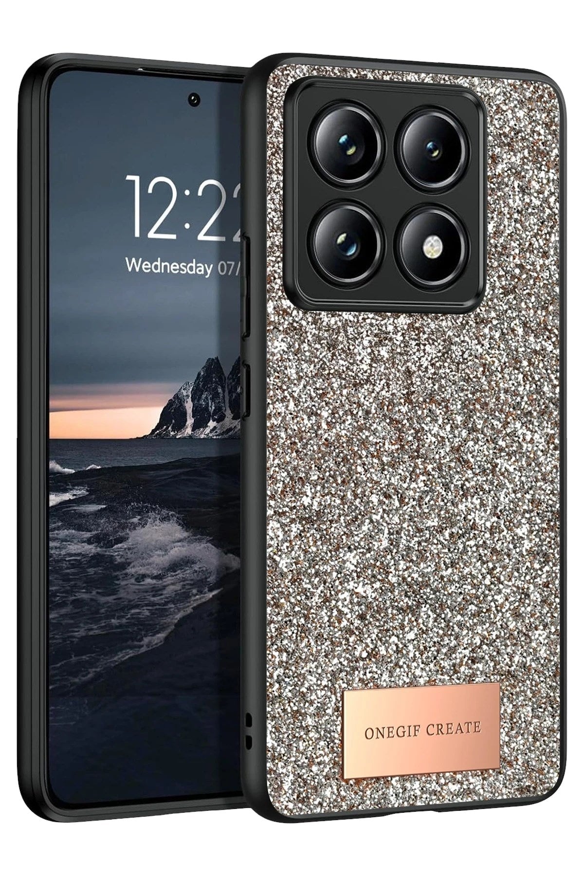 Mey İthalat® Mi 14T Pro Bright Simli Kapak - Gold