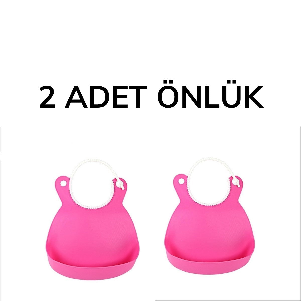 Çocuk Bebek Mama Önlüğü Dökülme Engelleyici Bükülebilir Pembe