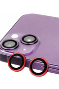 Mey İthalat® iPhone 14 Raze Metal Kamera Lens - Kırmızı