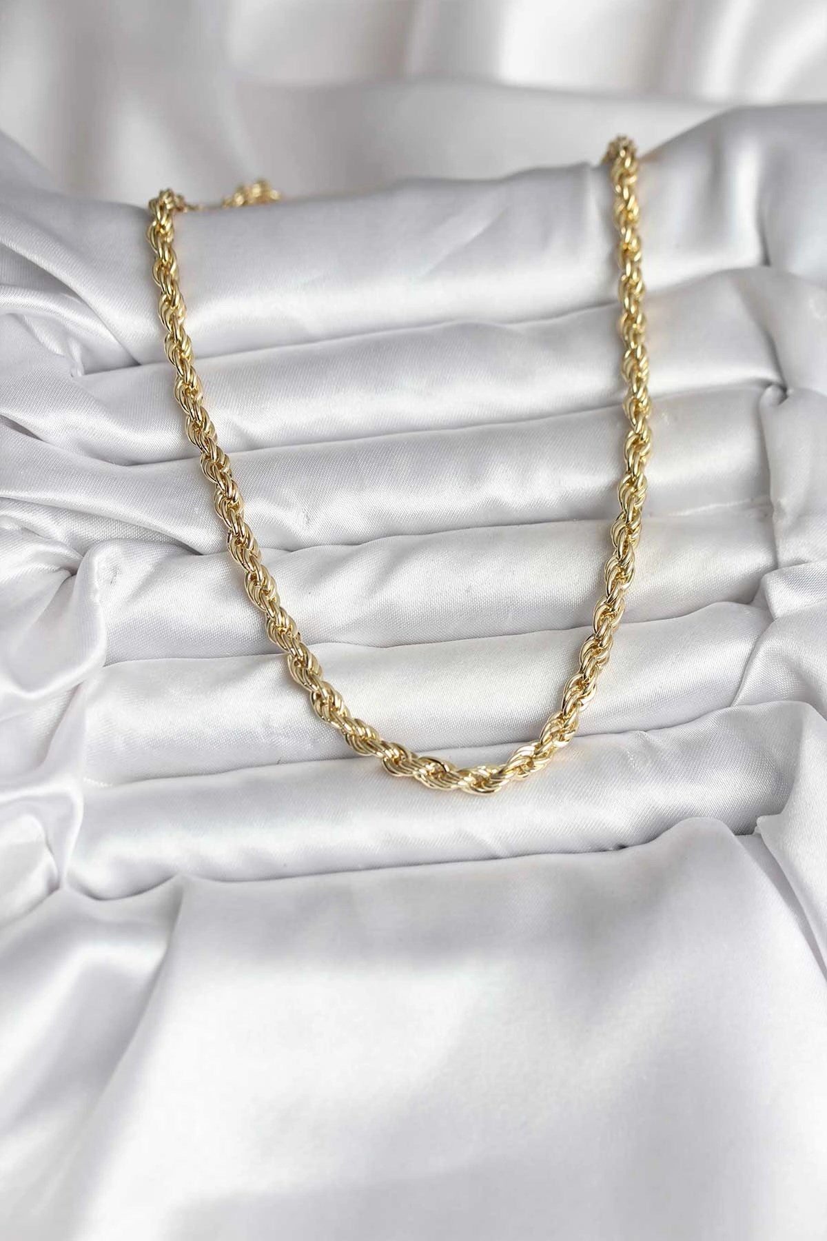 Mey İthalat® 14K Gold Renk Kaplama Burgu Model CM Kadın Kolye