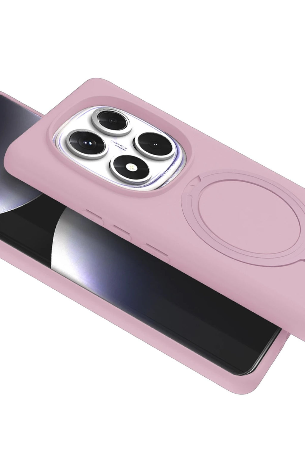 Mey İthalat® Redmi Note 14 Pro 5G Regal Magsafe Standlı Kapak - Açık Pembe