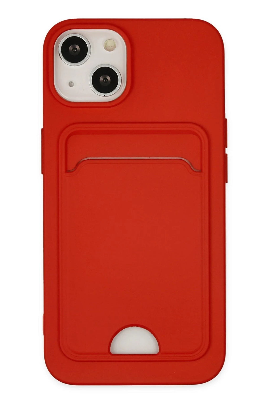 Mey İthalat® iPhone 14 Plus Kılıf Kelvin Kartvizitli Silikon - Kırmızı