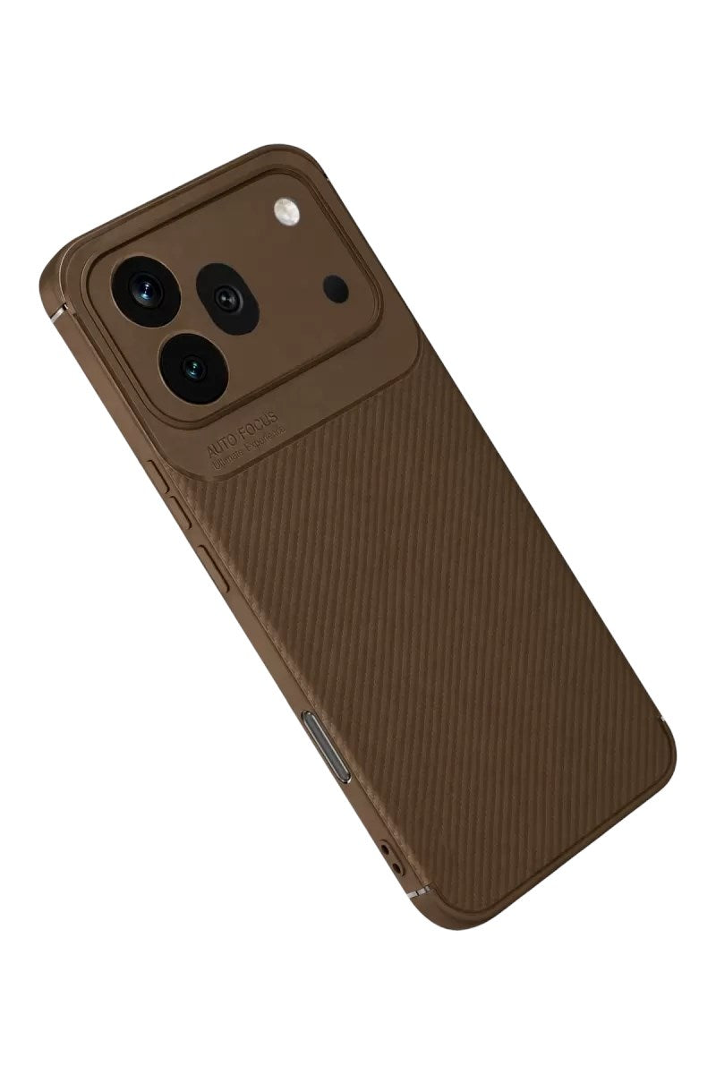 Mey İthalat® Huawei Honor 600 Pro Auto Focus Karbon Kapak - Kahverengi