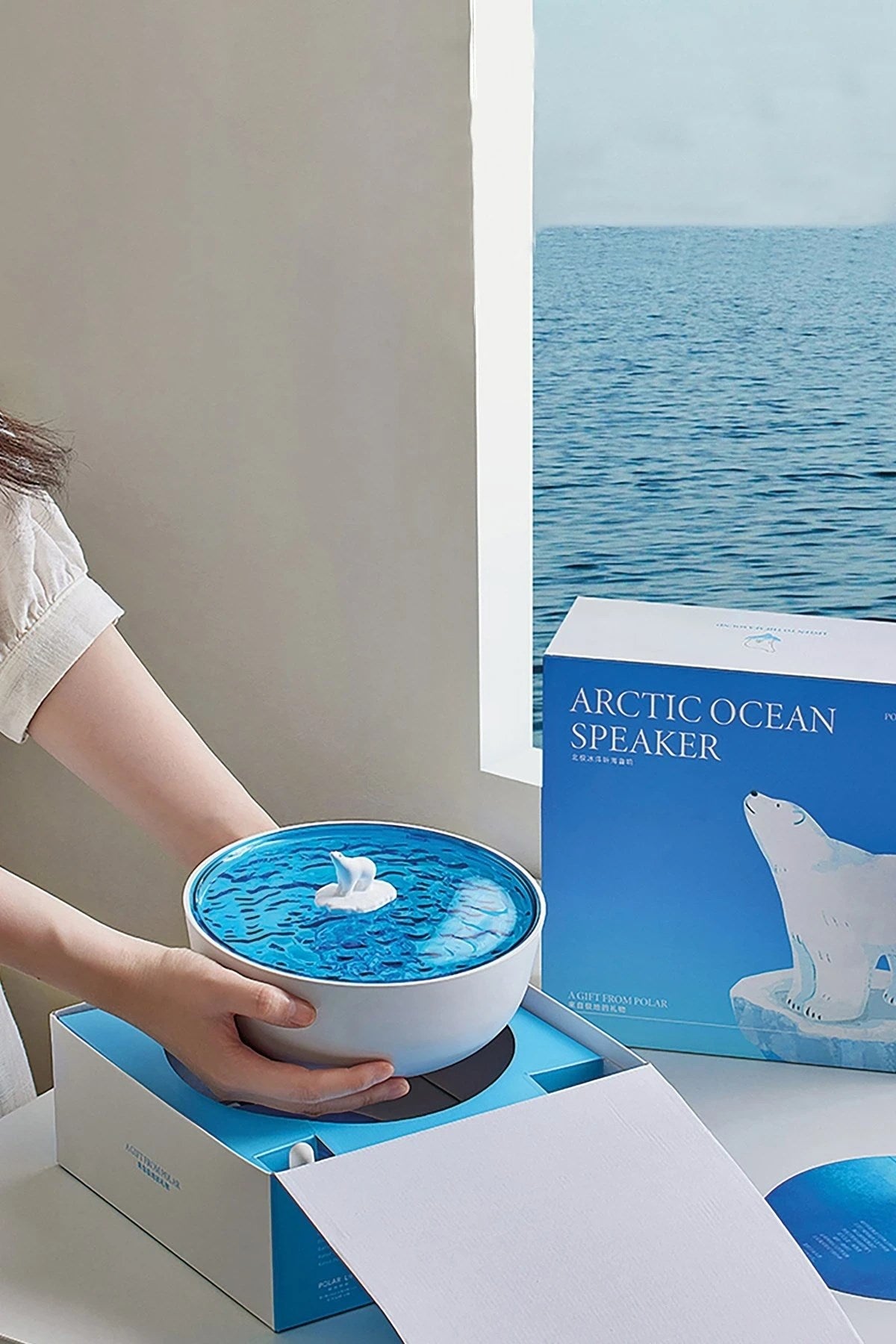 Mey İthalat® Z5 Arktik Okyanus Temalı BT Kablosuz Hoparlör - Mavi