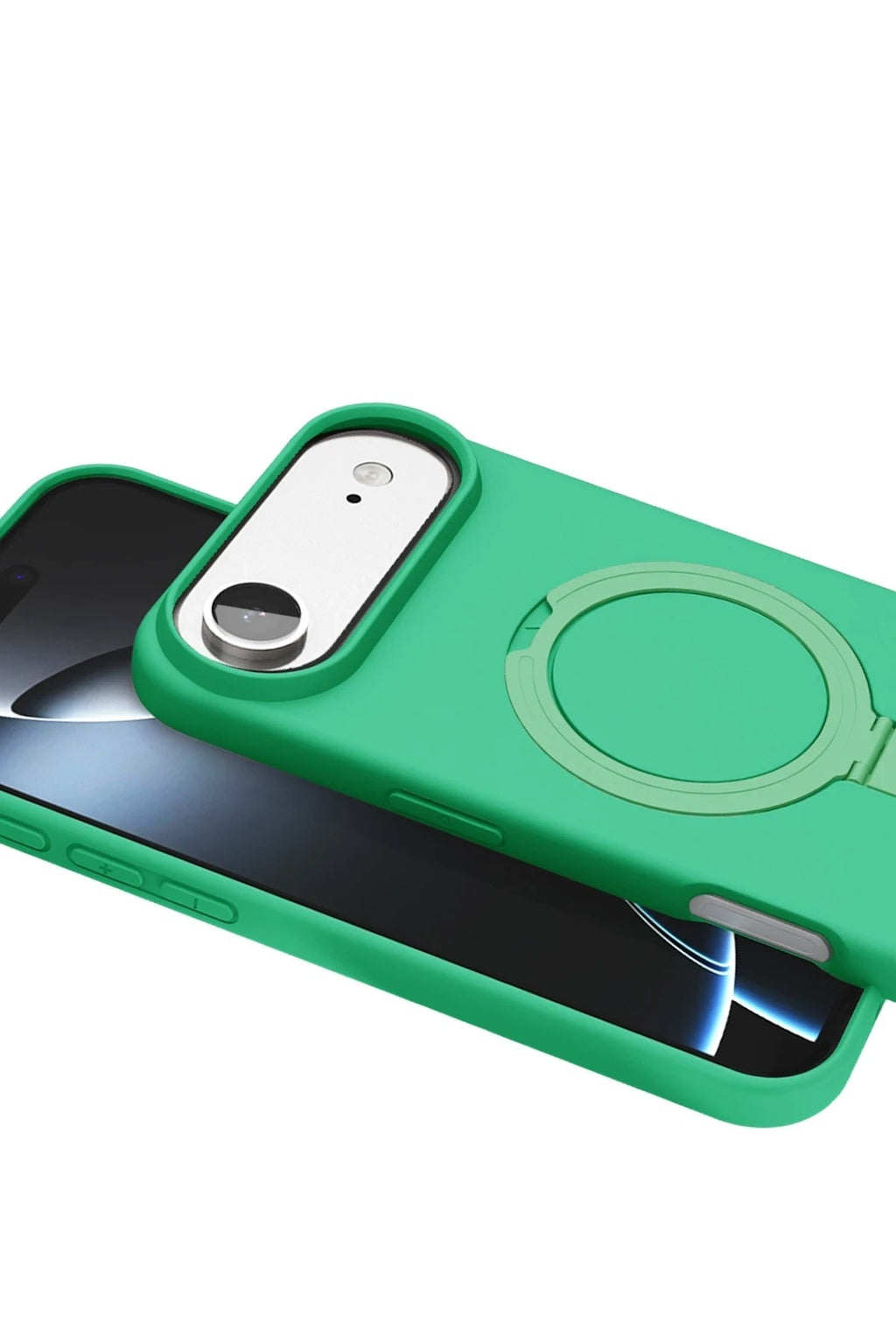 Mey İthalat® iPhone 17 Air Regal Magsafe Standlı Kapak - Yeşil