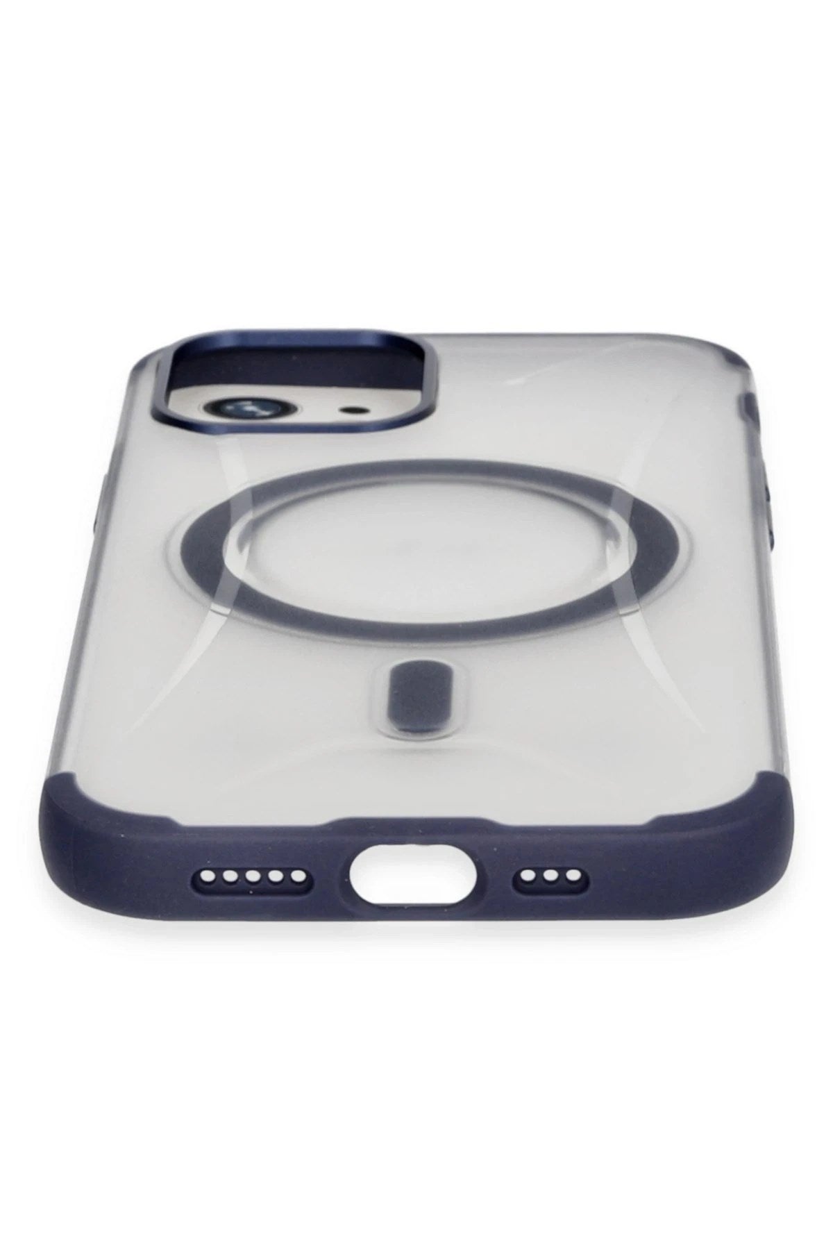 Mey İthalat® iPhone 12 Hilton Magsafe Kapak - Lacivert