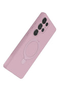 Mey İthalat® Samsung Galaxy S23 Ultra Regal Magsafe Standlı Kapak - Açık Pembe