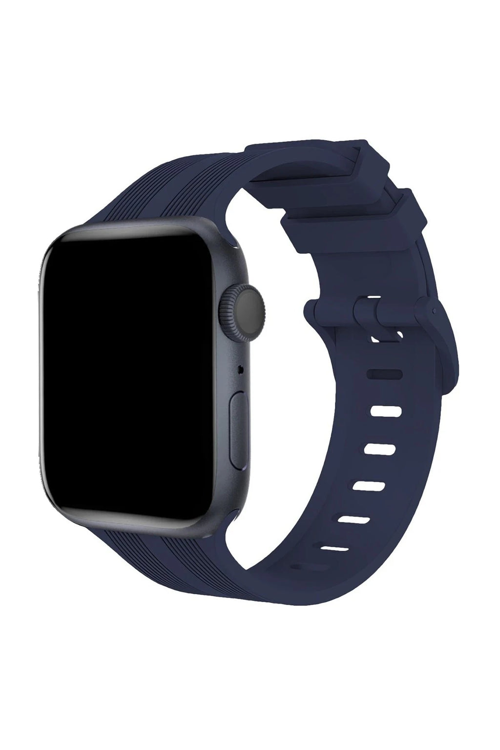 Mey İthalat® Watch 38mm KR408 Çizgili Silikon Kordon - Lacivert