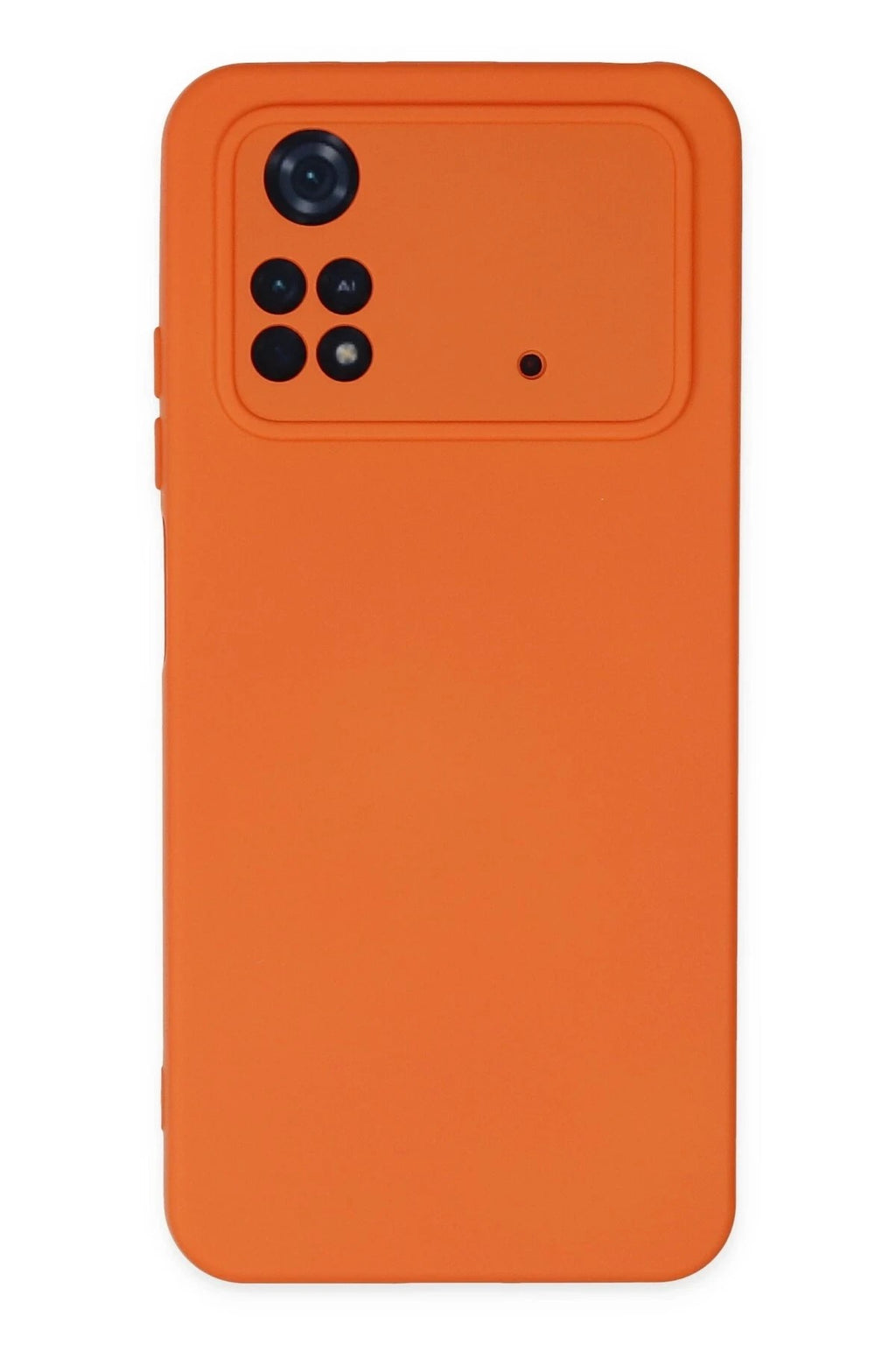 Mey İthalat® Poco M4 Pro 4G Kılıf Nano içi Kadife Silikon - Turuncu