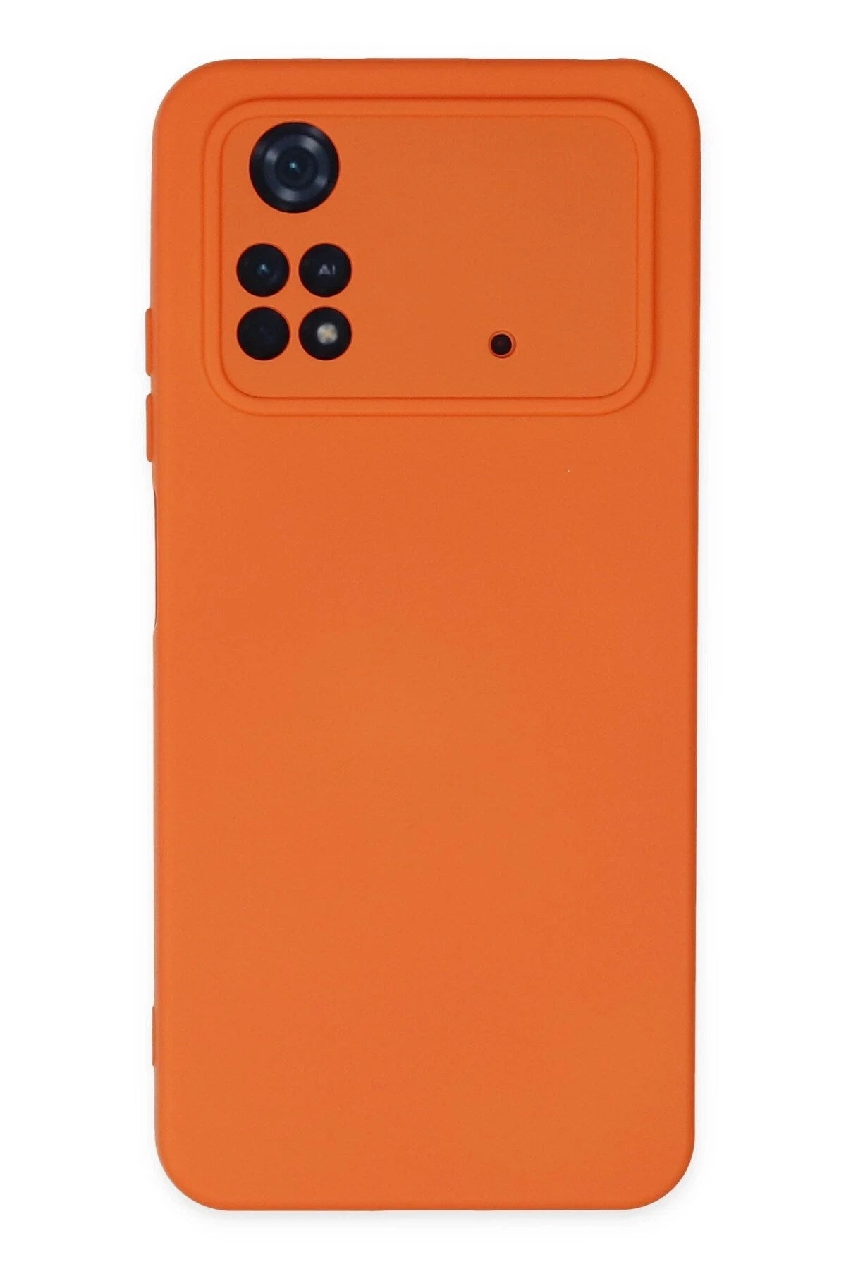 Mey İthalat® Poco M4 Pro 4G Kılıf Nano içi Kadife Silikon - Turuncu