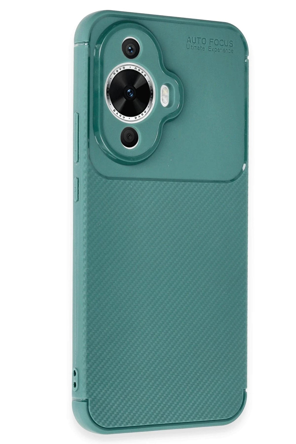 Mey İthalat® Huawei Nova 12S Kılıf Auto Focus Karbon Kapak - Koyu Yeşil