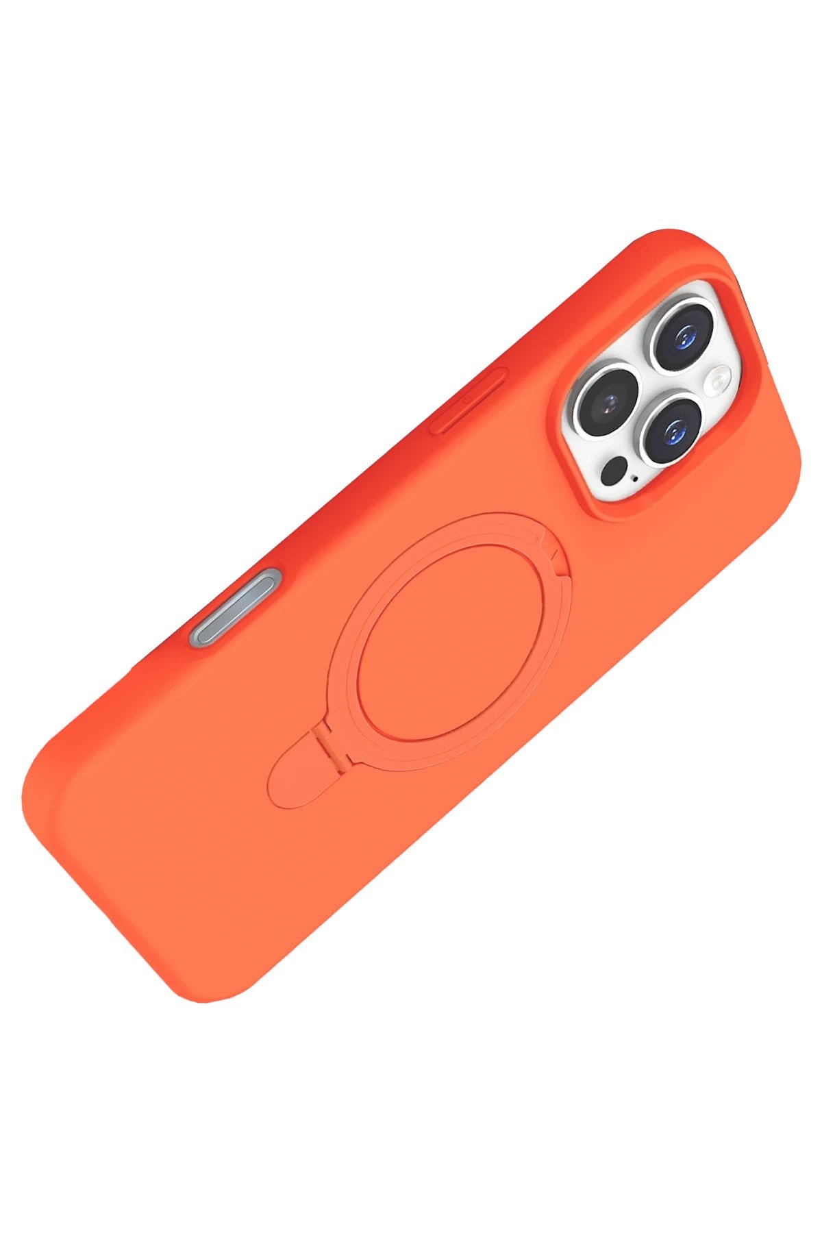 Mey İthalat® iPhone 16 Pro Regal Magsafe Standlı Kapak - Turuncu