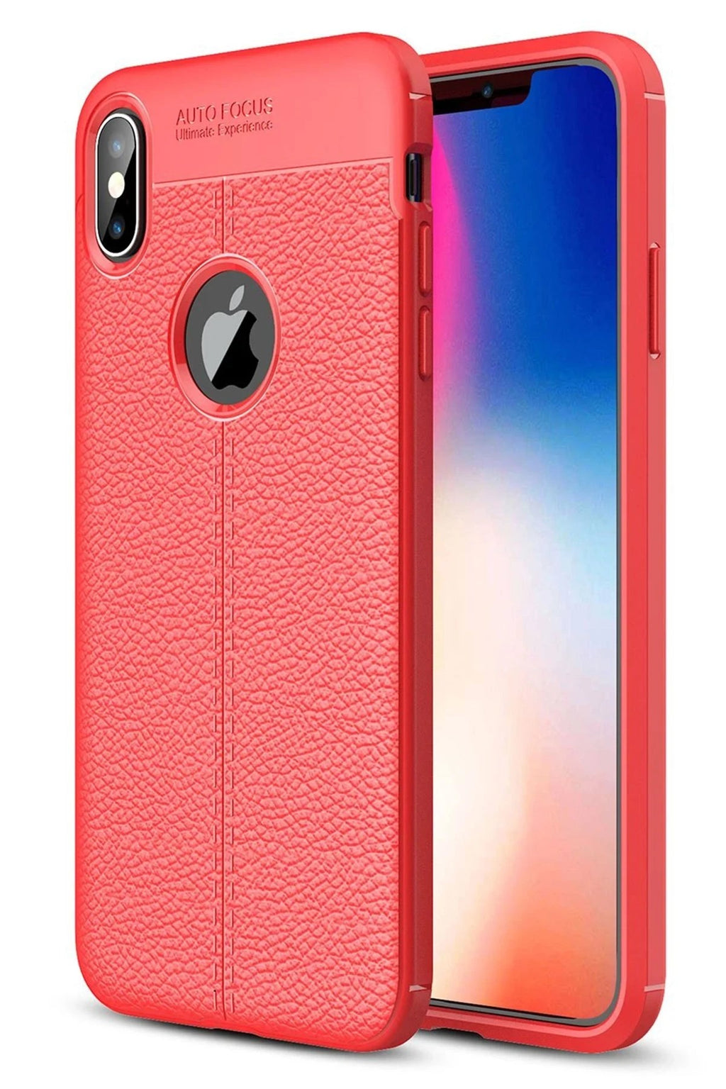 Mey İthalat® iPhone XS Max Kılıf Auto Focus Kapak - Kırmızı