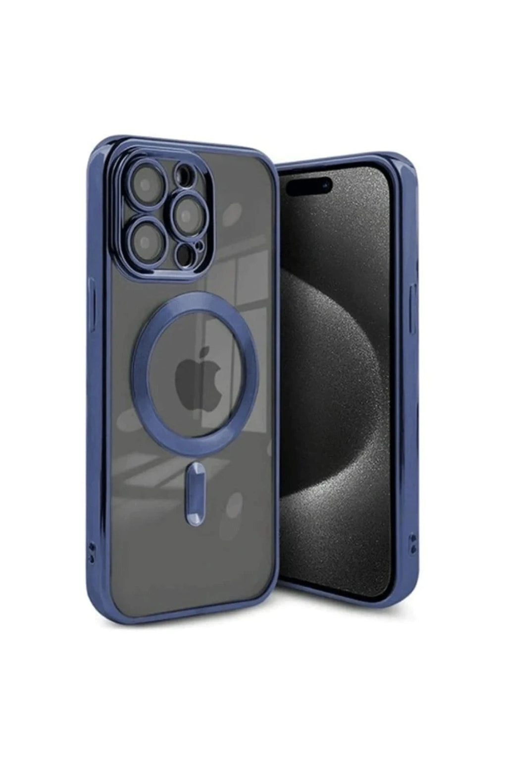 Mey İthalat® iPhone 15 Pro Kılıf Kross Magneticsafe Kapak - Lacivert