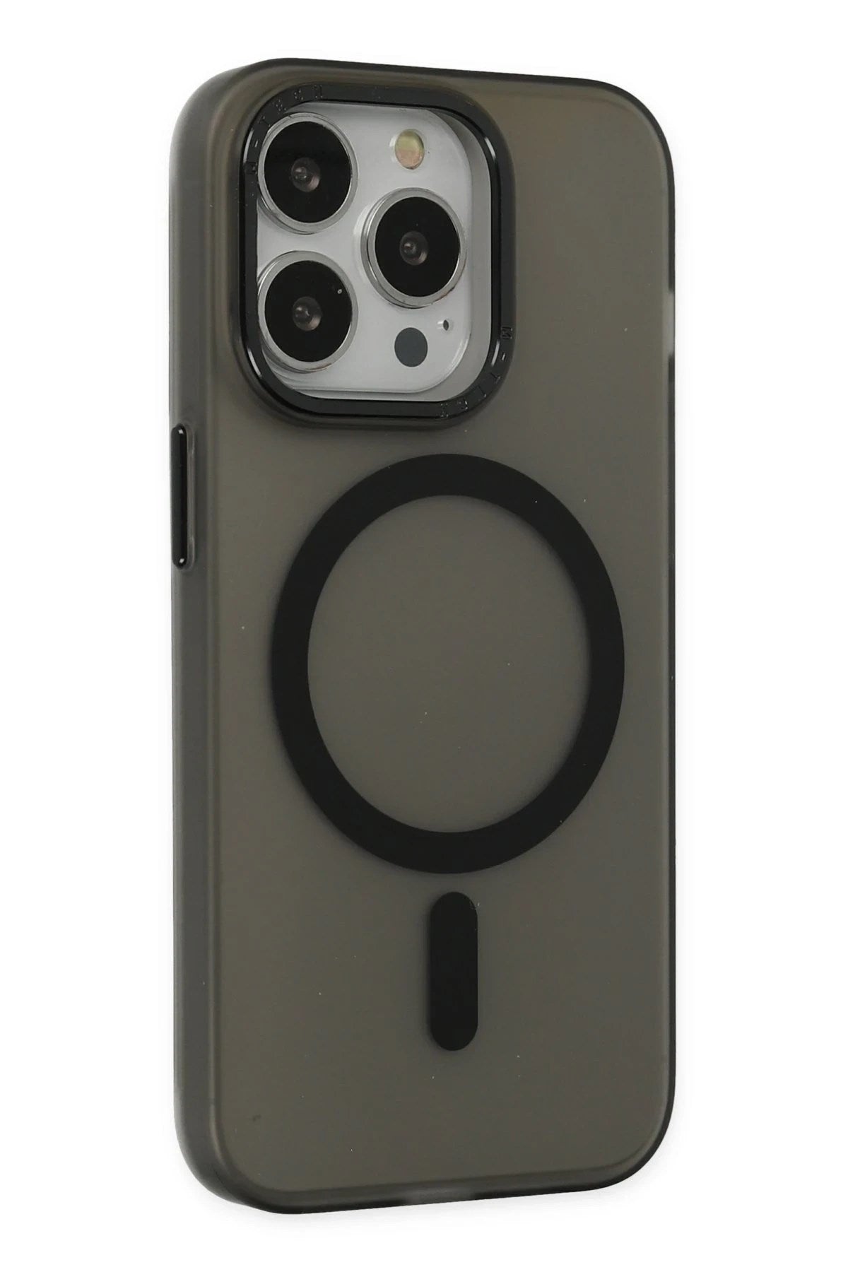 Mey İthalat® iPhone 15 Pro Kılıf Lodos Magneticsafe Mat Kapak - Siyah