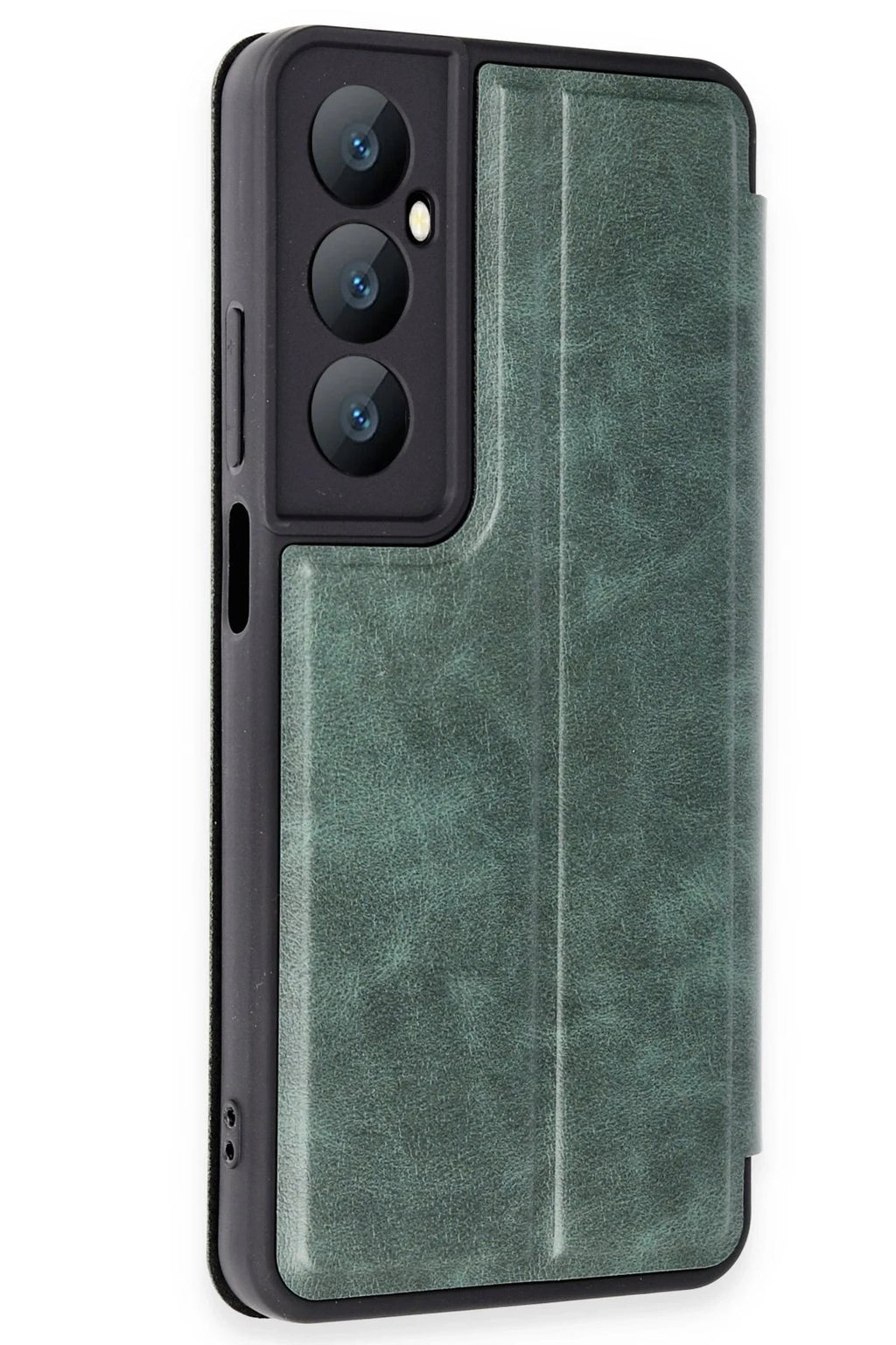 Mey İthalat® Realme C65 Kılıf Flip Cover - Koyu Yeşil