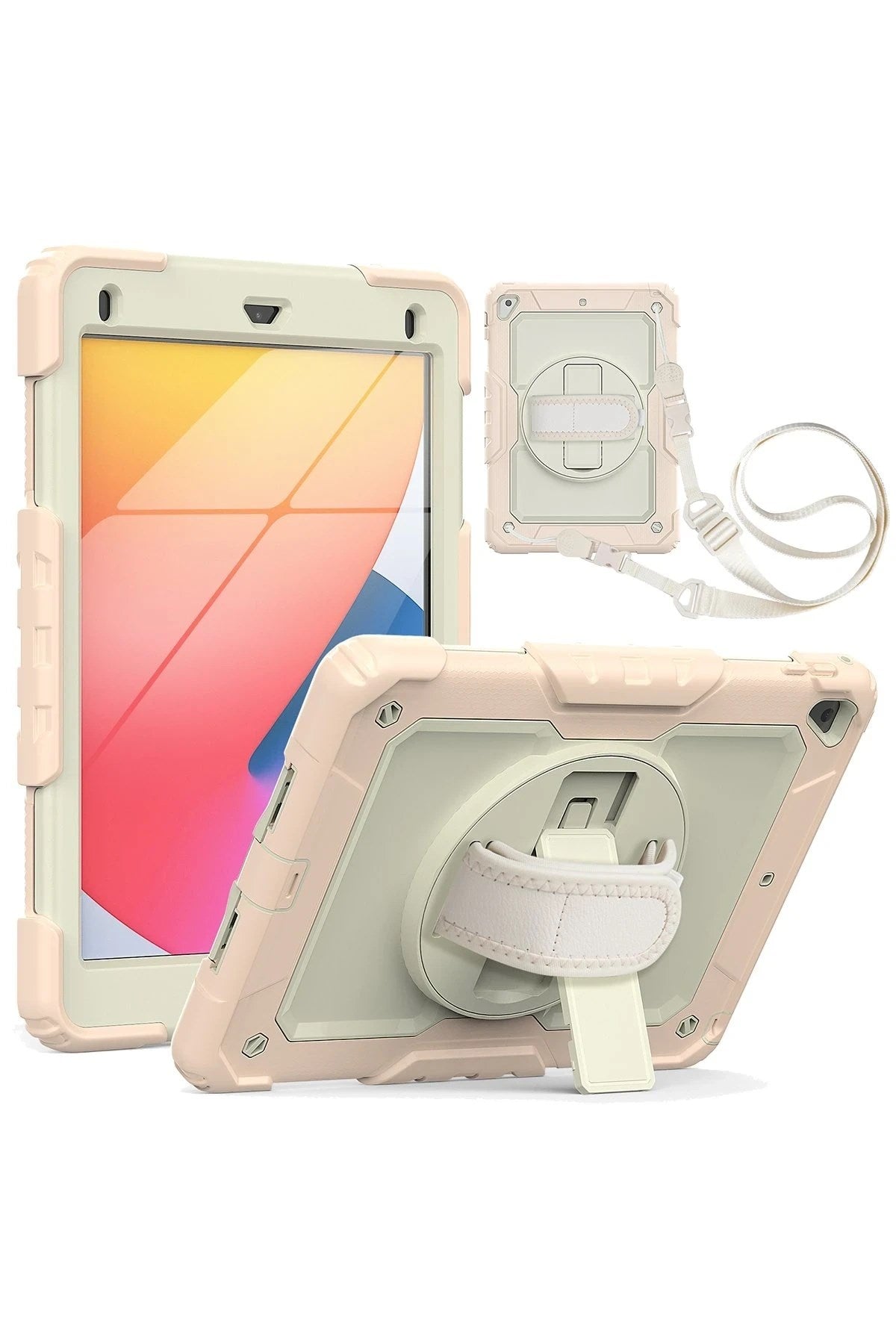 Mey İthalat® iPad 5 Air 9.7 Kılıf Strap New Tablet Kapak - Pembe