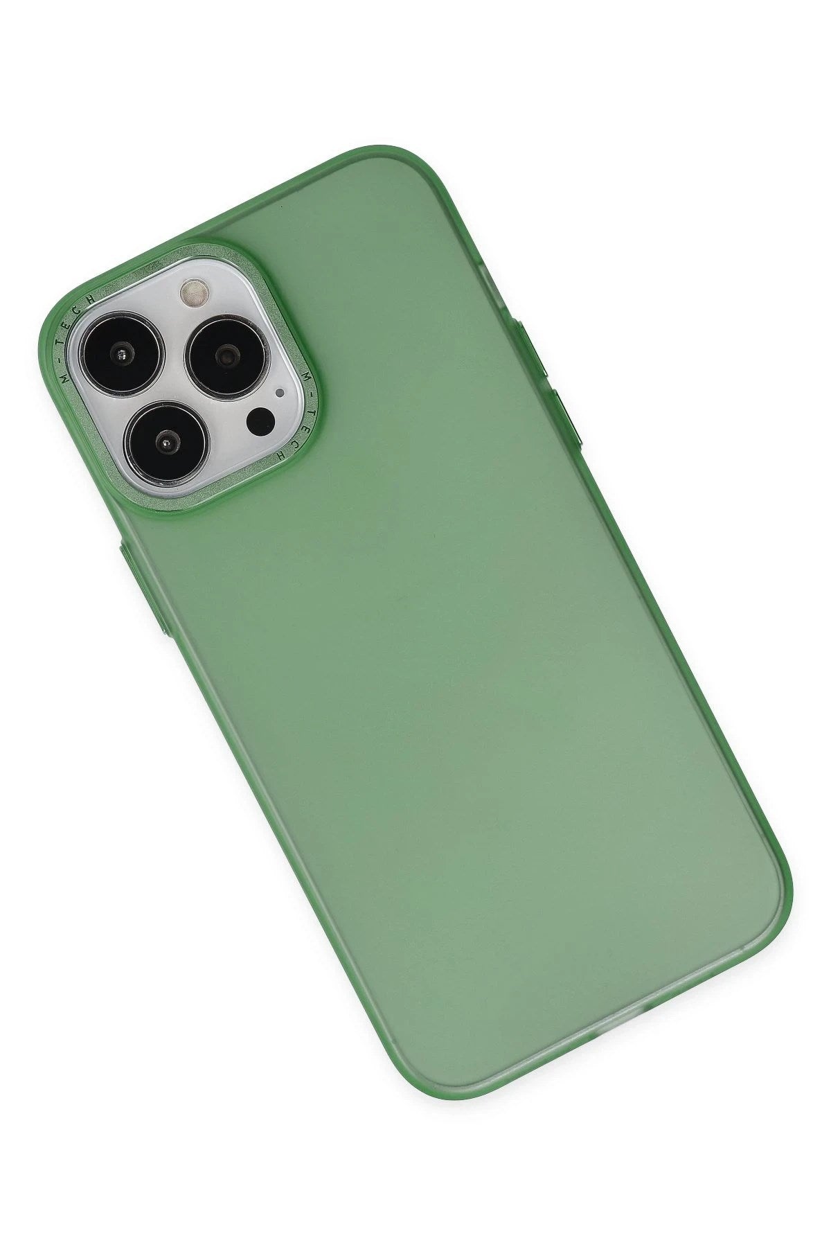 Mey İthalat® iPhone 13 Pro Kılıf Modos Metal Kapak - Koyu Yeşil