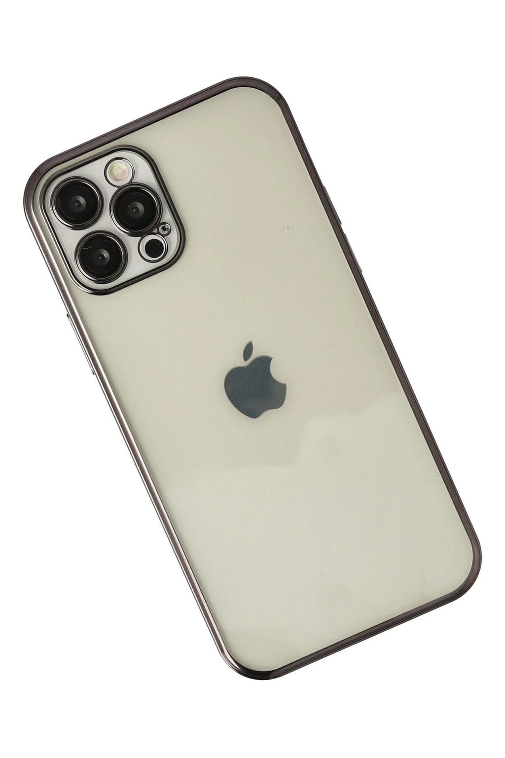 Mey İthalat® iPhone 12 Pro Kılıf Lensli Silikon - Siyah