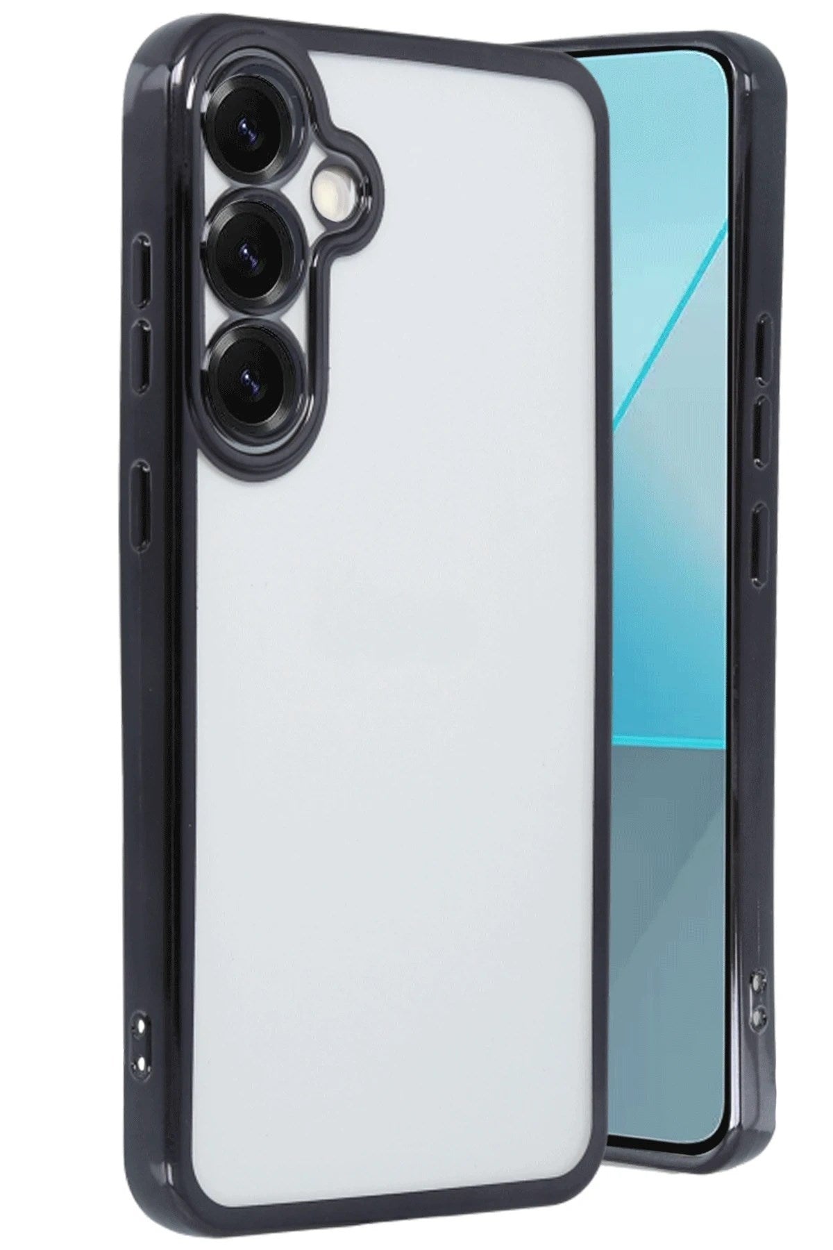 Mey İthalat® Samsung Galaxy S25 Kılıf Lensli Silikon - Siyah