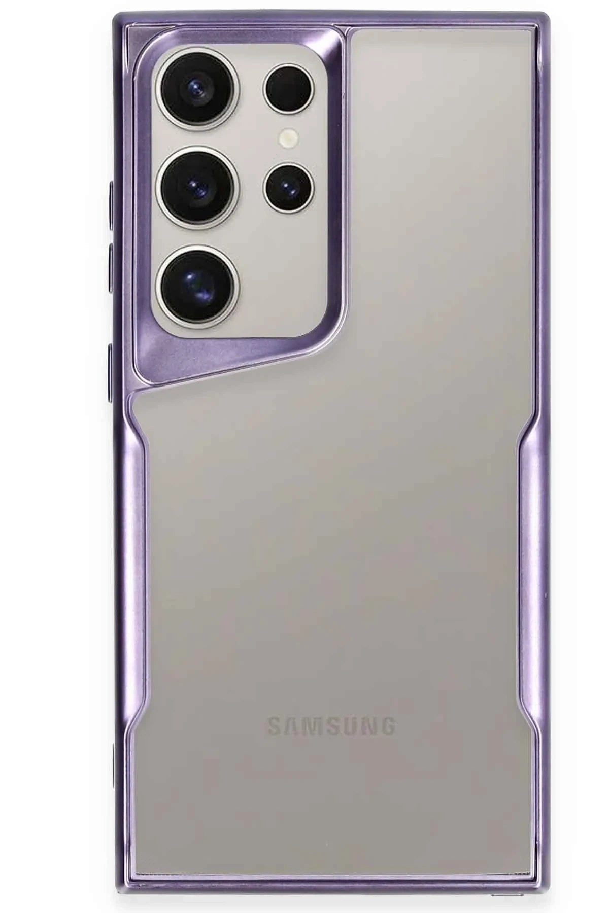 Mey İthalat® Samsung Galaxy S23 Ultra Kılıf Boyi Silikon Kapak - Derin Mor