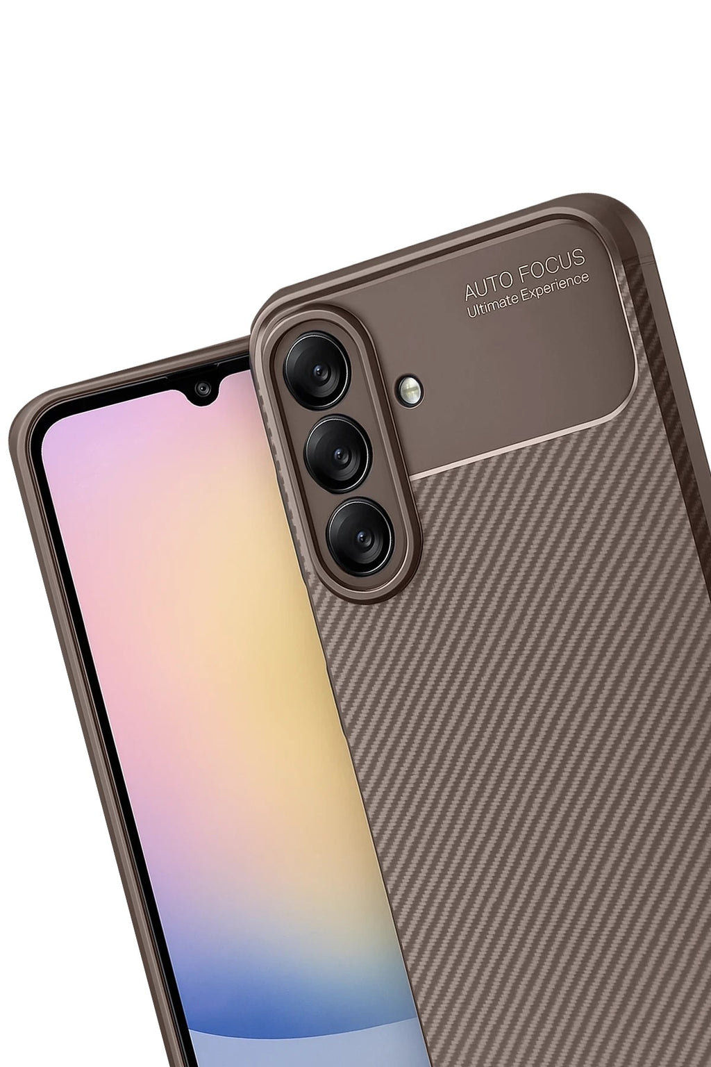 Mey İthalat® Samsung Galaxy A17 5G Auto Focus Karbon Kapak - Kahverengi