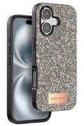 Mey İthalat® iPhone 16 Plus Bright Simli Kapak - Gold
