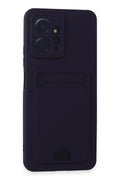 Mey İthalat® Redmi Note 12 4G Kılıf Kelvin Kartvizitli Silikon - Derin Mor