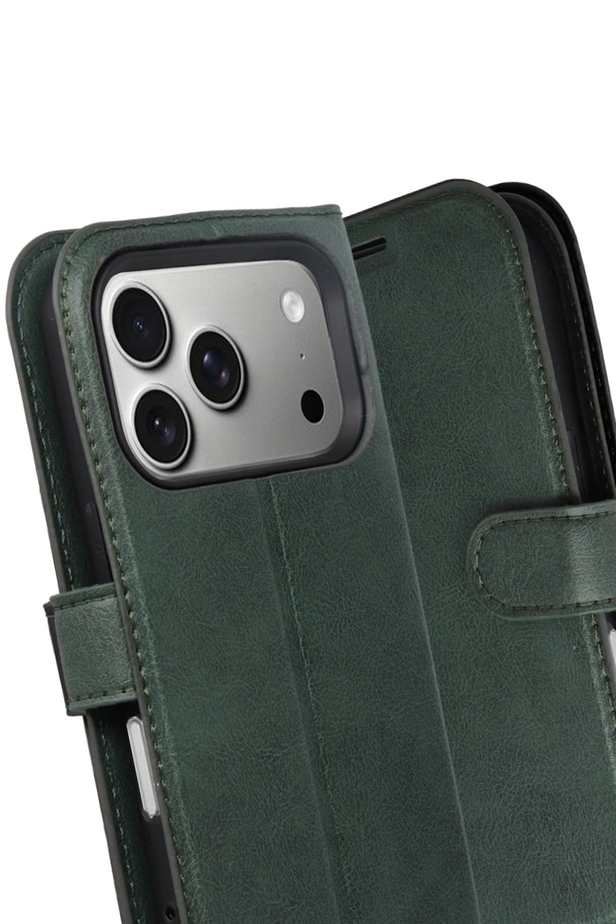 Mey İthalat® iPhone 17 Pro Trend S Plus Kapaklı Kılıf - Yeşil