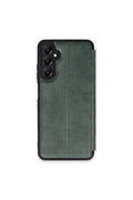 Mey İthalat® Samsung Galaxy S24 FE Kılıf Flip Cover - Koyu Yeşil