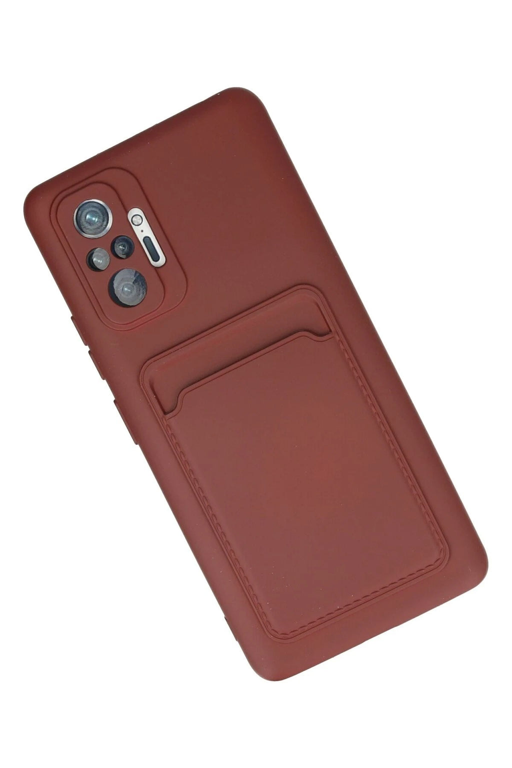 Mey İthalat® Redmi Note 10 Pro Kılıf Kelvin Kartvizitli Silikon - Bordo