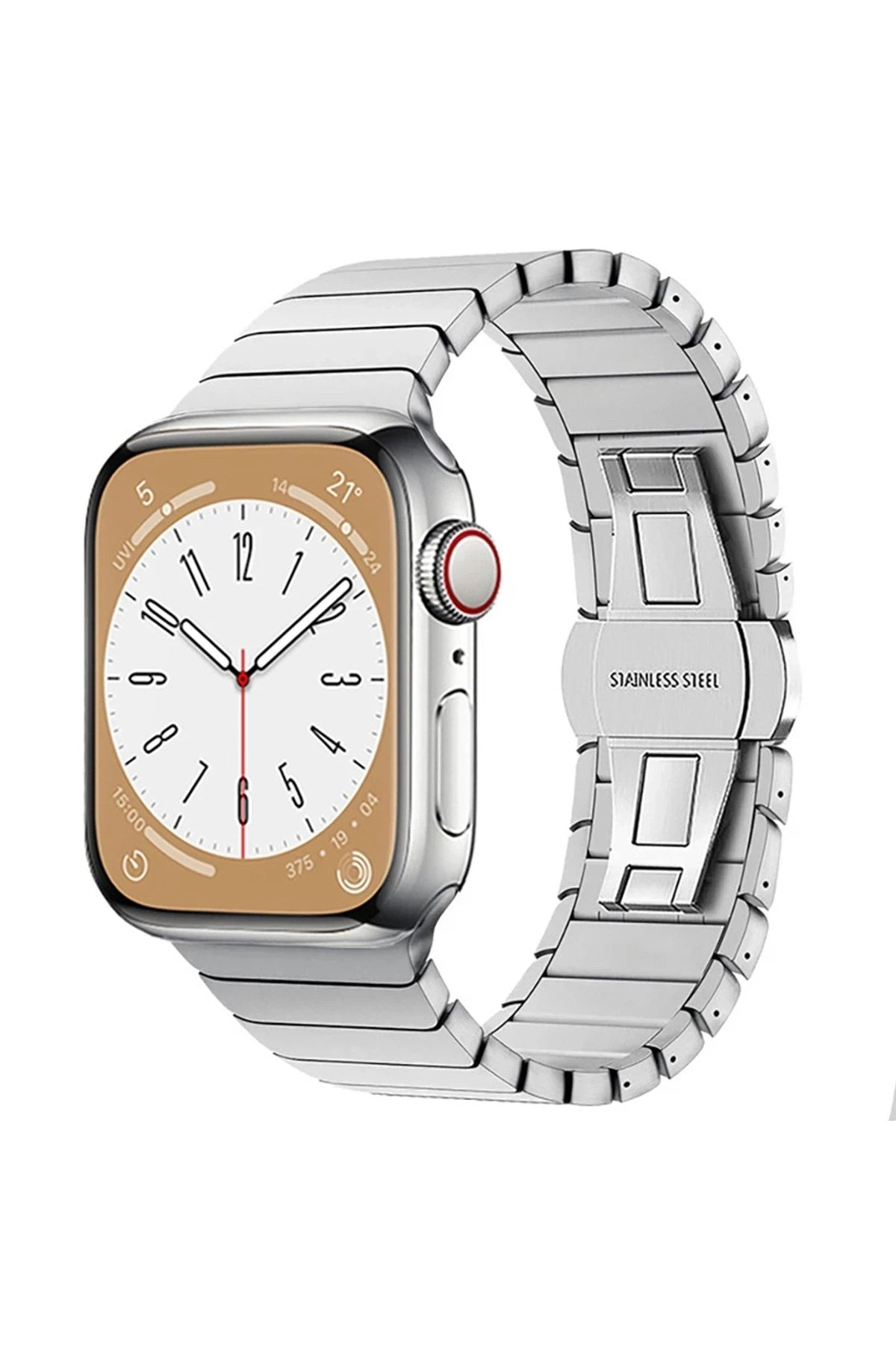 Mey İthalat® Watch 38mm KR413 Fine Steel Kordon - Gümüş