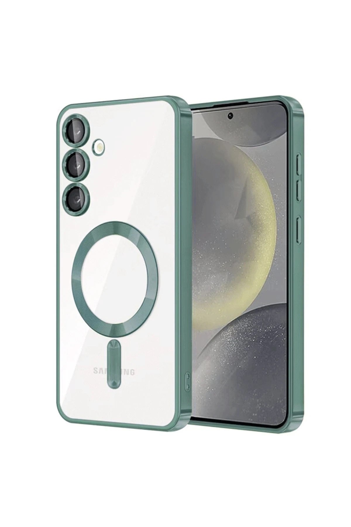 Mey İthalat® Samsung Galaxy S23 Kılıf Kross Magneticsafe Kapak - Koyu Yeşil