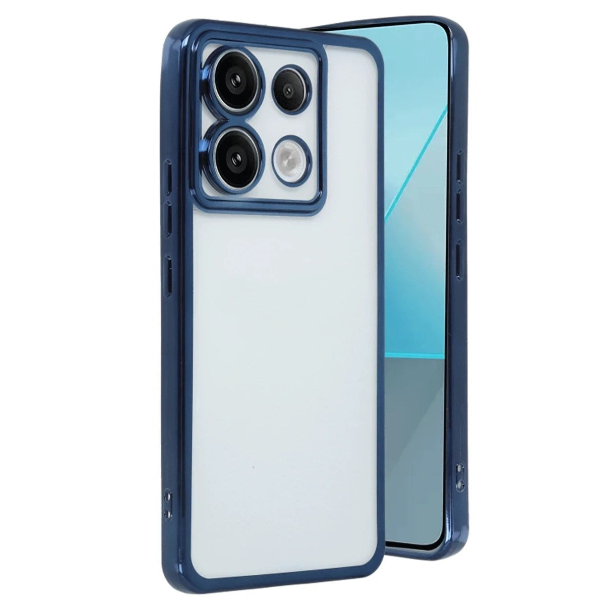 Mey İthalat® Redmi Note 13 Pro 4G Kılıf Lensli Silikon - Lacivert