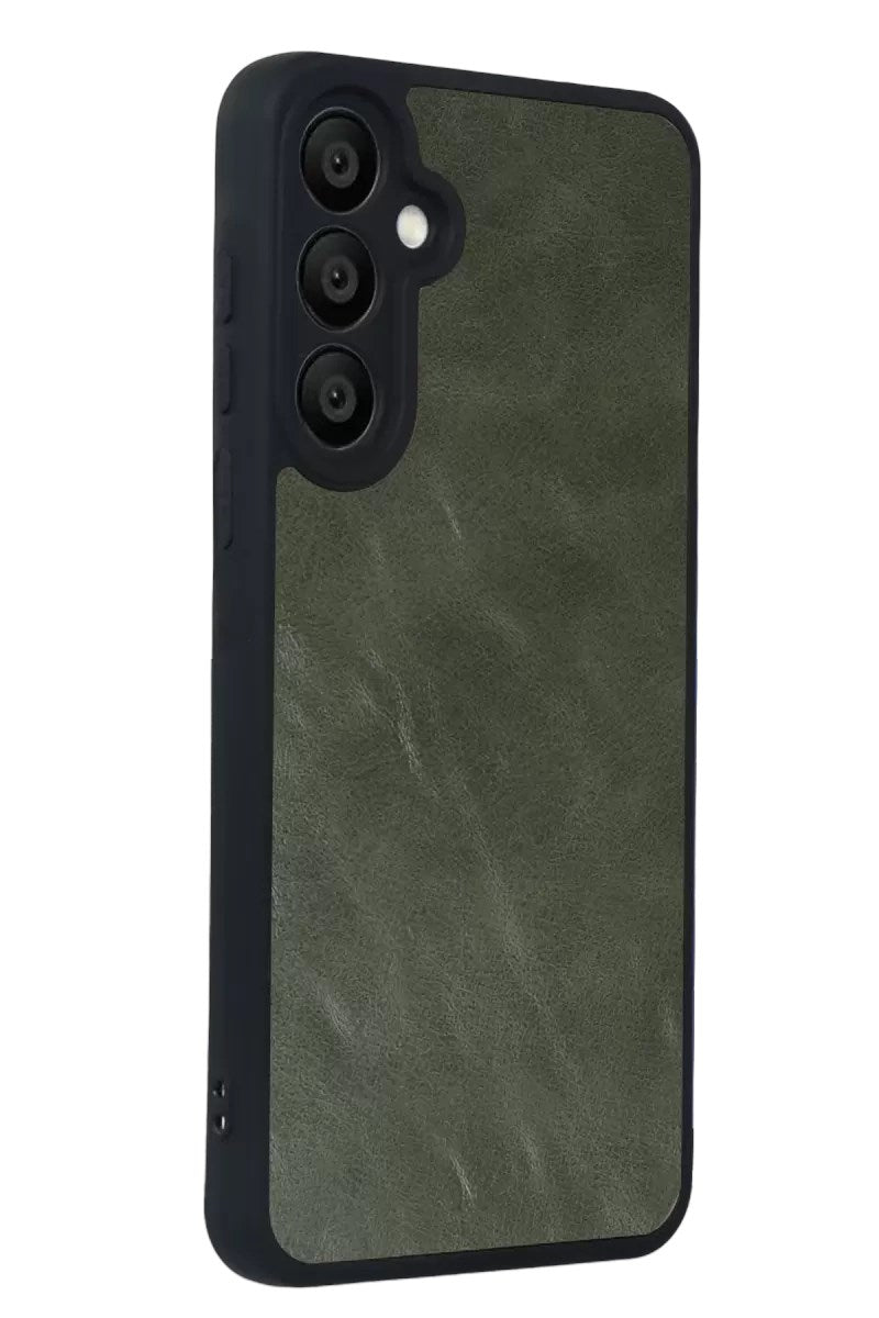 Mey İthalat® Samsung Galaxy A37 5G Aras Deri Kapak - Yeşil
