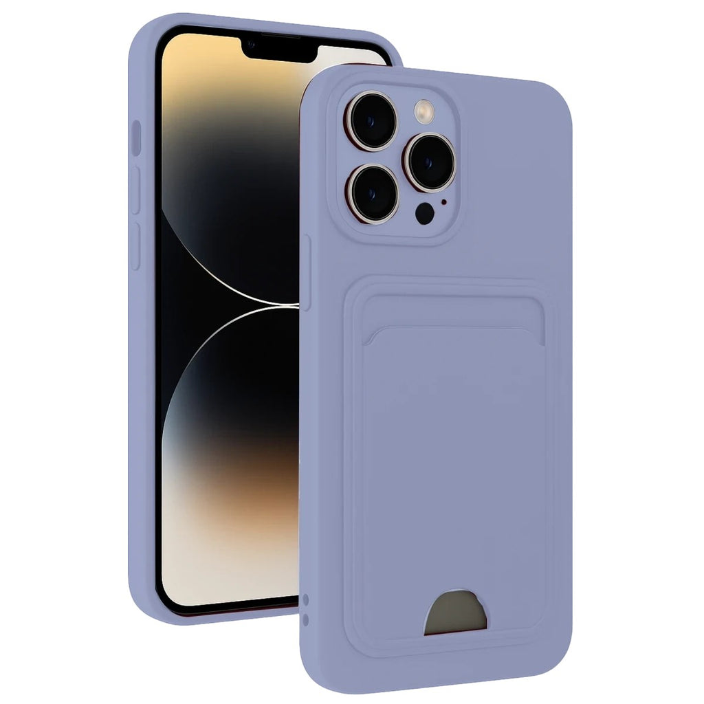 Mey İthalat® iPhone 13 Pro Kılıf Kelvin Kartvizitli Silikon - Lila