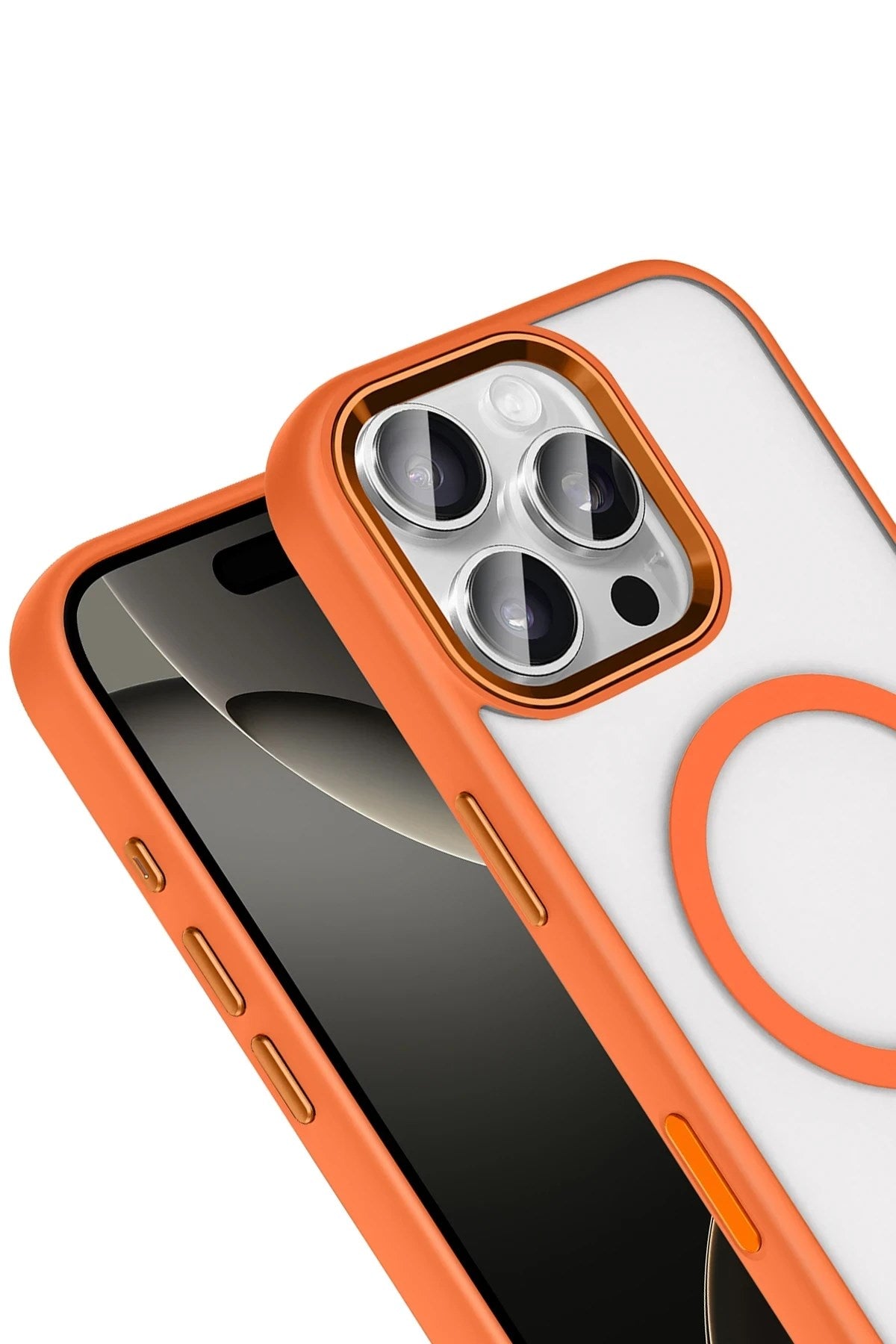 Mey İthalat® iPhone 16 Pro Max Terea Magsafe Kapak - Turuncu