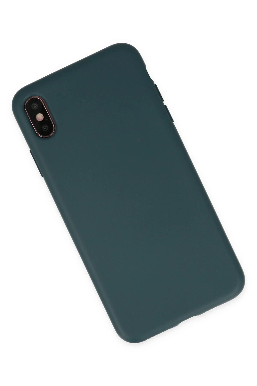Mey İthalat® iPhone XS Max Kılıf Nano içi Kadife Silikon - Koyu Yeşil