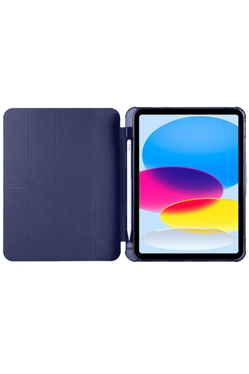 Mey İthalat® iPad 2022 10.9 (10.nesil) Kılıf Kalemlikli Mars Tablet Kılıfı - Lacivert