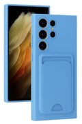Mey İthalat® Samsung Galaxy S24 Ultra Kılıf Kelvin Kartvizitli Silikon - Mavi