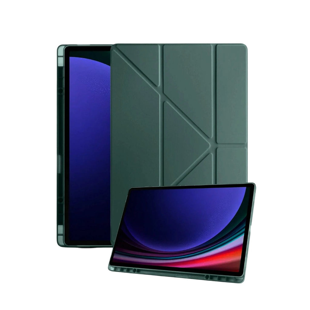 Mey İthalat® Samsung Galaxy Tab A11 Plus Kalemlikli Mars Tablet Kılıfı - Koyu Yeşil