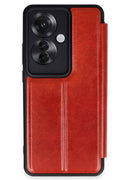Mey İthalat® Reno 11F Kılıf Flip Cover - Kırmızı