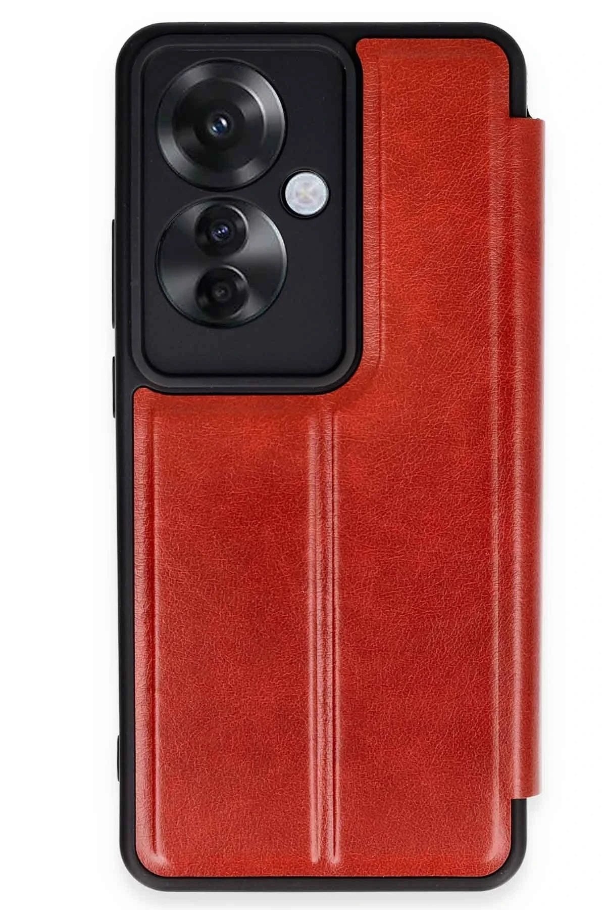 Mey İthalat® Reno 11F Kılıf Flip Cover - Kırmızı
