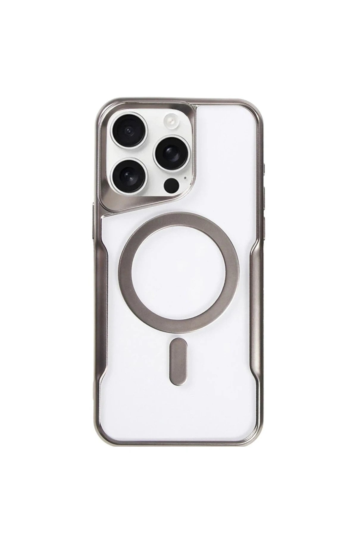Mey İthalat® iPhone 11 Pro Max Kılıf Boyi Magsafe Silikon Kapak - Titan Gri