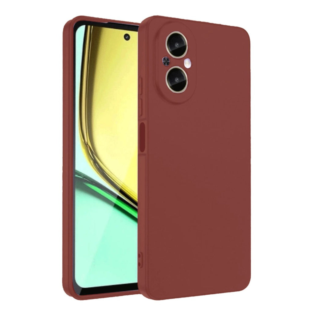 Mey İthalat® Realme 12 Lite Kılıf First Silikon - Bordo