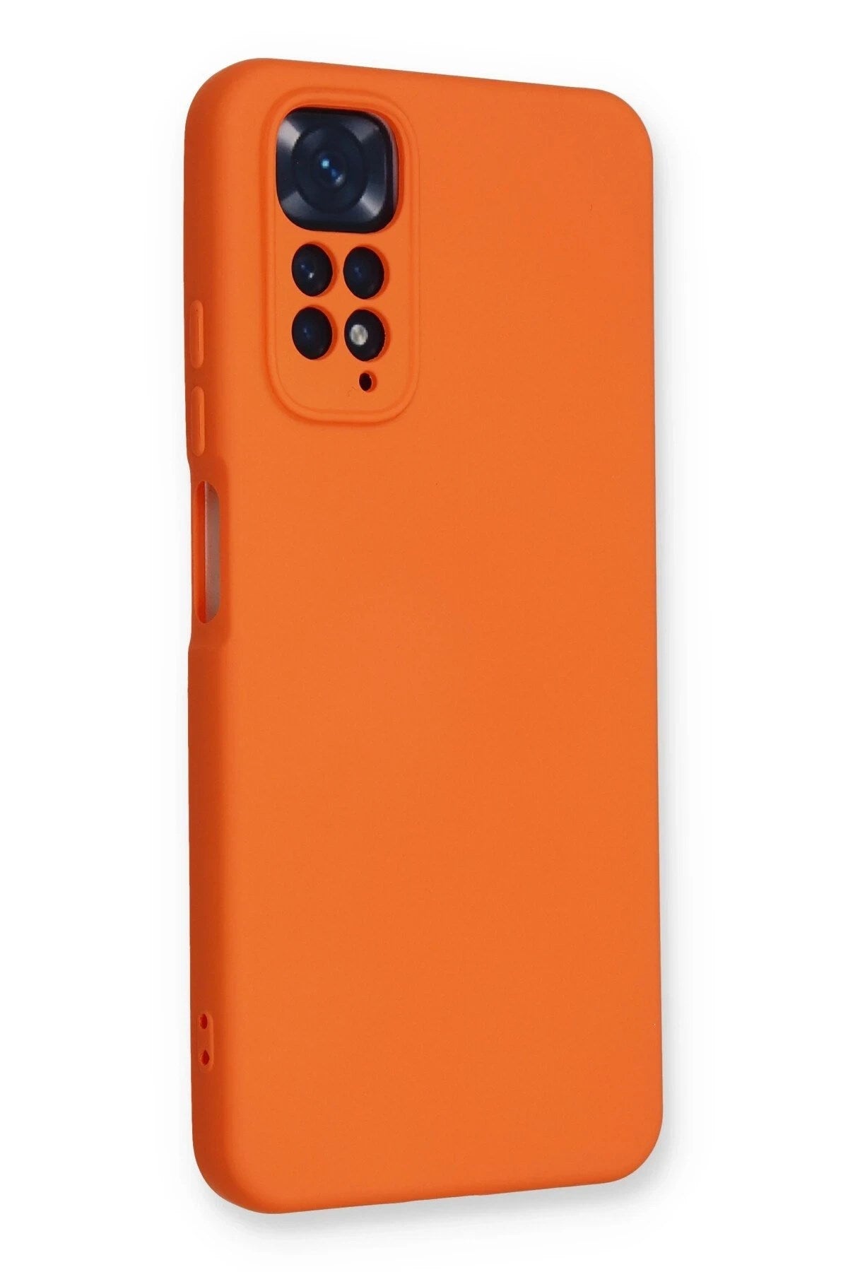 Mey İthalat® Redmi Note 11 Kılıf Nano içi Kadife Silikon - Turuncu